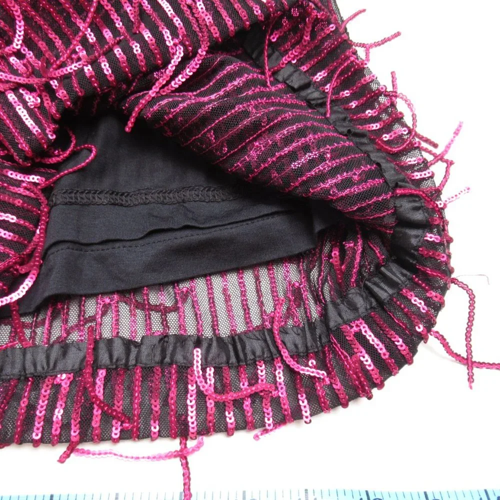 Anthropologie Maeve Fringed Sequined Wide-Leg Pants Plum Purple 20W Plus - Picture 11 of 13